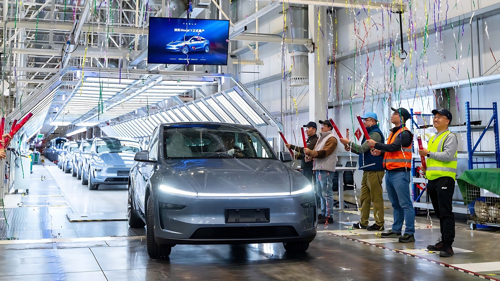 Запущено сериальное производство новой версии Tesla Model Y